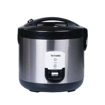 Tayama 20-Cup Rice Cooker w/ Food Steamer & Stainless Steel Inner Pot Aluminum/Stainless Steel | 11 H x 11 W x 11 D in | Wayfair TRSC-10