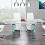 Brayden Studio® Aedel Extendable Dining Table Glass, Size 30.0 H in | Wayfair WADL6306 30308788