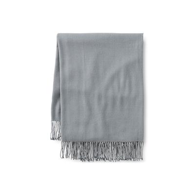 CashTouch Yarn-Dyed Herringbone Throw Blanket - Lands' End - Gray