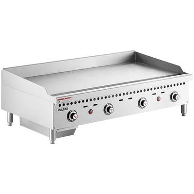 Vulcan VCRG48-T1 Natural Gas 48" Countertop Griddle with Snap-Action Thermostatic Controls - 100,000 BTU