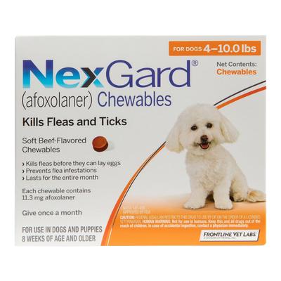 Nexgard For Small Dogs 4-10lbs (Orange) 11mg 6 Chews