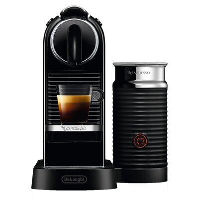 Nespresso Citiz Original Coffee & Espresso Machine w/ Aeroccino Milk Frother by De'Longhi in Black, Size 10.9 H x 14.6 W x 9.3 D in | Wayfair