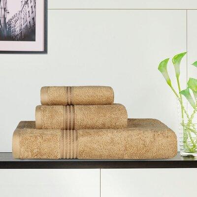 Eider & Ivory™ Altom 600 GSM Egyptian-Quality Cotton 3 Piece Towel Set Terry Cloth/100% Cotton in Brown | 30 W in | Wayfair CHMB1468 39732691
