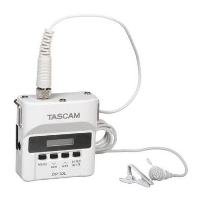 TASCAM DR-10L Micro Portable Audio Recorder with Lavalier Microphone (White) DR-10LW