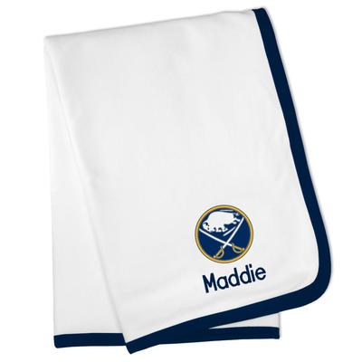 White Buffalo Sabres Personalized Baby Blanket
