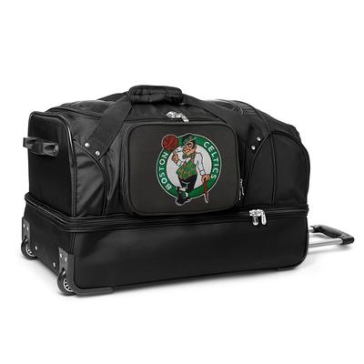 MOJO Boston Celtics Black 27'' 2-Wheel Drop Bottom Rolling Duffel Bag