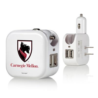 Carnegie Mellon Tartans Crest Logo 2-In-1 USB Charger