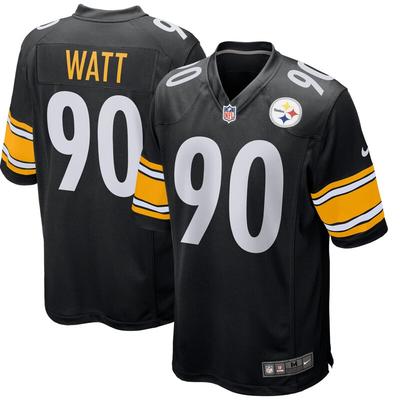 Men's Nike T.J. Watt Black Pittsburgh Steelers Game Player Jersey