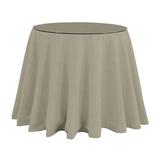 Essential Skirted Side Table - Natural Linen, 30