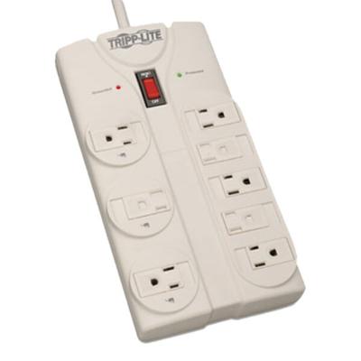 Tripp Lite TLP808 8' Light Gray 8-Outlet Surge Protector, 1440 Joules