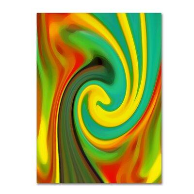 Trademark Fine Art 'Abstract Flower Unfurling Vertical 1' by Amy Vangsgard Graphic Art on Wrapped Canvas & Fabric in White/Black | Wayfair