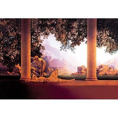 Buyenlarge 'Daybreak' by Maxfield Parrish Painting Print in Brown/Orange, Size 20.0 H x 30.0 W x 1.5 D in | Wayfair 0-587-16897-8C2030