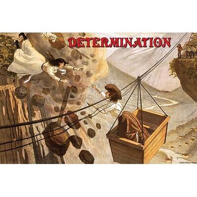 Buyenlarge 'Determination' by Wilbur Pierce Vintage Advertisement in Brown/Gray/Red, Size 28.0 H x 42.0 W x 1.5 D in | Wayfair 0-587-20587-3C2842