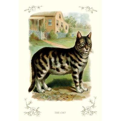 Buyenlarge The Cat Painting Print in Black/Green | 42 H x 28 W x 1.5 D in | Wayfair 0-587-11207-7C2842