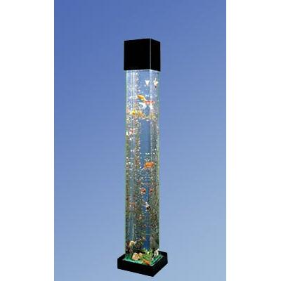 Tucker Murphy Pet™ 20 Gallon Square Aqua Tower Aquarium - Alan Acrylic (shatterproof w/ great clarity) in Black | 70.5 H x 12 W x 12 D in | Wayfair