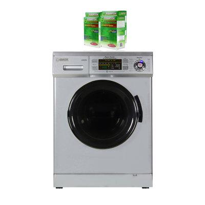 Equator Pro Compact 110V Vented/Ventless 13 lbs Combo Washer Sensor Dry 1200 RPM + 4 boxes of detergent in Gray | 33.5 H x 23.6 W x 22 D in | Wayfair