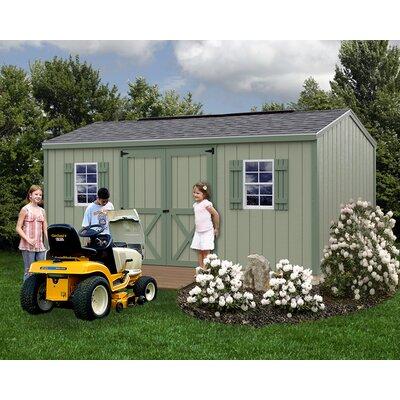 Best Barns Cypress 10 ft. W x 16 ft. D Solid & Manufactured Wood Storage Shed in Brown/Green | 96 H x 120 W x 192 D in | Wayfair cypress1016w