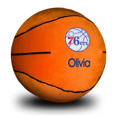 Orange Philadelphia 76ers Personalized Plush Baby Basketball