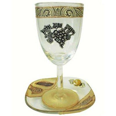Ben and Jonah Glass Kiddush Cup Glass in Brown | 6.5 H x 5 W x 5 D in | Wayfair MGW-LAKCBN