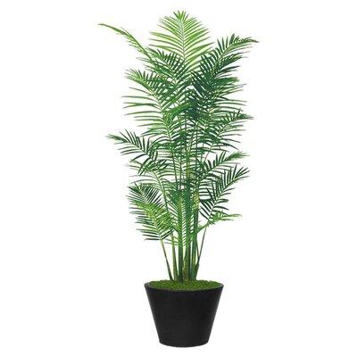 Bayou Breeze Metal Palm Tree in Planter Metal in Black, Size 84.0 H x 22.0 W x 22.0 D in | Wayfair BBZE1572 39051155