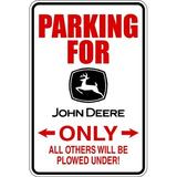 Design W/ Vinyl Parking For John Deere Only Wall Decal Vinyl in Black/Red | 16 H x 8 W in | Wayfair 2015 BS 140 Black / Red