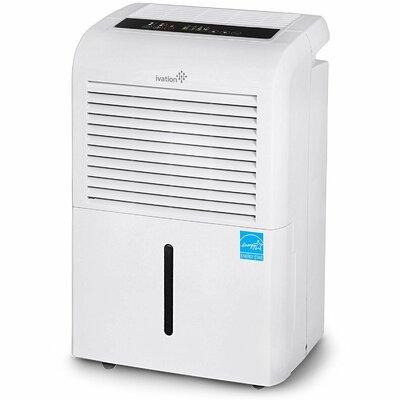Ivation 50 Pint 4500 Sq. Ft. Dehumidifier in White, Size 23.5 H x 15.28 W x 11.1 D in | Wayfair IVADH50PW