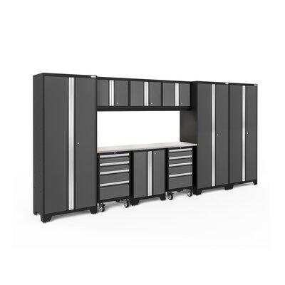 NewAge Products Bold 3.0 Series 10 Piece Complete Storage System Set 24 Gauge Steel in Gray, Size 76.75 H x 162.0 W x 18.0 D in | Wayfair 50435