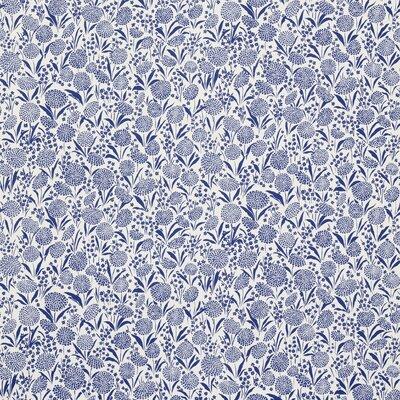 Schumacher Chrysanthemum Wallpaper Paper in White/Blue | 27 W in | Wayfair 5009552