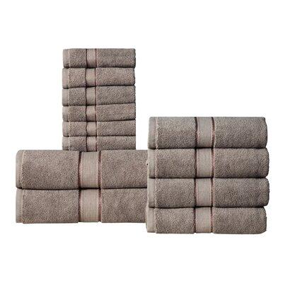 Ebern Designs Verwood 12 Piece Towel Set Terry Cloth/100% Cotton in Gray/Brown | 28 W in | Wayfair 8ABD68B6F37B4FBE9D1E65E4FE36ACD0