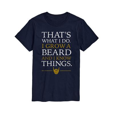 Instant Message Mens Men's Tee Shirts NAVY - Navy 'That's What I Do Grow A Beard' Tee - Men