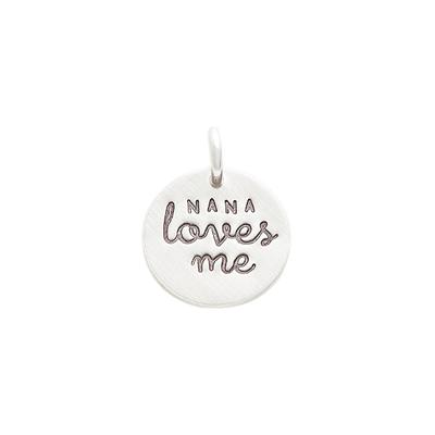 Five Little Birds Girls' Jewelry Charms - 0.63'' Sterling Silver 'Nana Loves Me' Charm