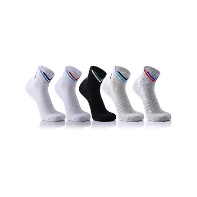 XTF by Extreme Fit Compression Socks Assorted - Gray Ankle-High Five-Pair Compression Socks Set