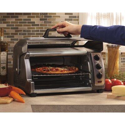 Hamilton Beach® Easy Reach® Toaster Oven w  Roll-Top Door Steel in Gray | 14.41 H x 18.74 W x 15.24 D in | Wayfair 31126DC