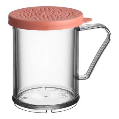 Cambro 96SKRM135 Camwear 10 oz. Polycarbonate Shaker with Rose Lid for Medium Ground Product