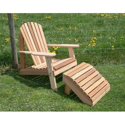 Longshore Tides Andres Adirondack Chair w/ Ottoman Wood in Brown/White | 37 H x 30 W x 35 D in | Wayfair 89FA49E7A0AF4211A76583ADD8F8F3A2