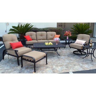 Lark Manor™ Allene 7 Piece Sunbrella Sofa Seating Group w/ Cushions Metal in Brown | 34 H x 78 W x 32 D in | Outdoor Furniture | Wayfair