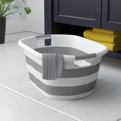 Breakwater Bay Collapsible Laundry Basket in Gray/Pink/White | 11.02 H x 17.72 W x 24.61 D in | Wayfair 7FF40B1F6A264FF8AC0ECB618A22517C