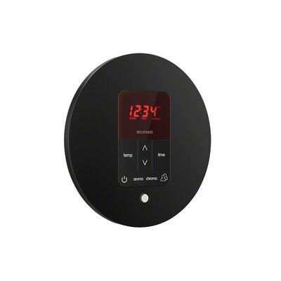 Mr. Steam iTempo Plus Round Shower Thermostat & Steamhead in Black | 5 H x 4.5 W x 0.25 D in | Wayfair MSITPLUSRD-MB