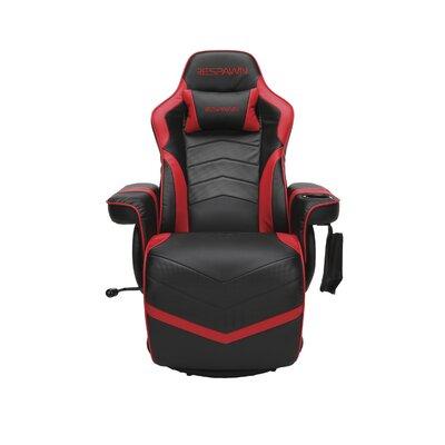 RESPAWN 900 Gaming Recliner - Reclining Gaming Chair w/ Footrest, Gaming Chair Recliner Faux Leather in Red/Black | 45 H x 31 W x 35 D in | Wayfair
