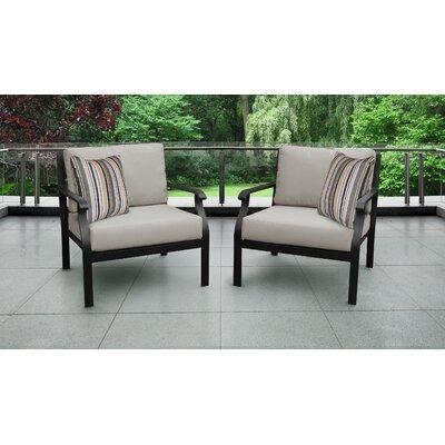 Madison 2 Piece Seating Group w/ Cushions Metal in Black kathy ireland Homes & Gardens by TK Classics | Outdoor Furniture | Wayfair