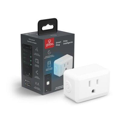 Globe Electric Company Wi-Fi Smart Plug in Gray/White | 1.96 H x 1.96 W x 1.96 D in | Wayfair 50329-U