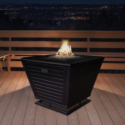 Sunbeam Pyramid Steel Propane/Natural Gas Fire Pit Table Steel in Black/Gray/White | 25.2 H x 29.9 W x 29.9 D in | Wayfair 9306