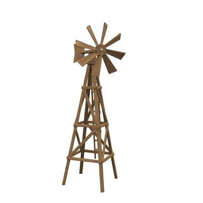 Rosalind Wheeler Emerson Farm Windmill Wood in Brown | 82 H x 24 W x 24 D in | Wayfair 6143AB24104440FB9A6C88CF4F9DE9CA