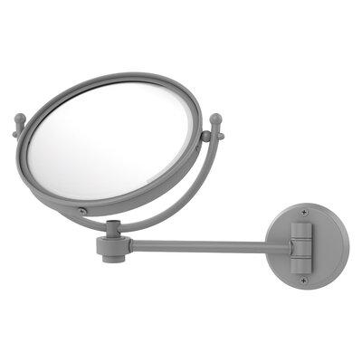 17 Stories Wall Mounted Make-Up 5X Magnification Mirror w/ Dotted Detail Metal in Gray | 10 H x 14 W x 8 D in | Wayfair WM-5D/5X-GYM