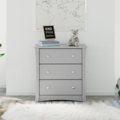Storkcraft Crescent 3 Drawer Chest Wood in Gray, Size 33.31 H x 31.5 W x 16.73 D in | Wayfair 03663-30F