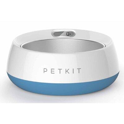 Pet Life Petkit Single Bowl Metal Stainless Steel (easy to clean) in Pink Blue White | 5 H x 11 W x 11 D in | Wayfair SAB2BL