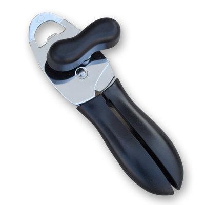 Utencil Premium 4-in-1 Can Opener Stainless Steel in Black/Gray, Size 2.0 W x 2.3 D in | Wayfair A1