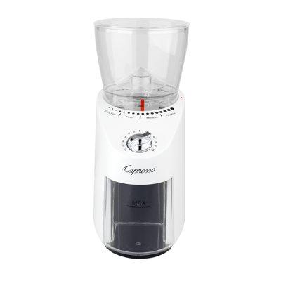 Capresso Infinity Plus Electric Conical Burr Coffee Grinder in White, Size 11.25 H x 5.0 W x 7.75 D in | Wayfair 570.02