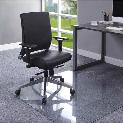 Lorell Straight Rectangular Chair Mat, Glass | 50 W x 44 D in | Wayfair 82834