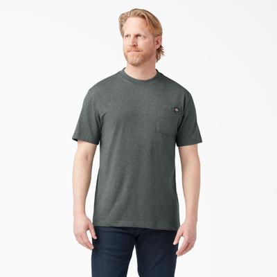 Dickies Short Sleeve Heavyweight Heathered T-Shirt - Hunter Green Size 4 (WS450H)